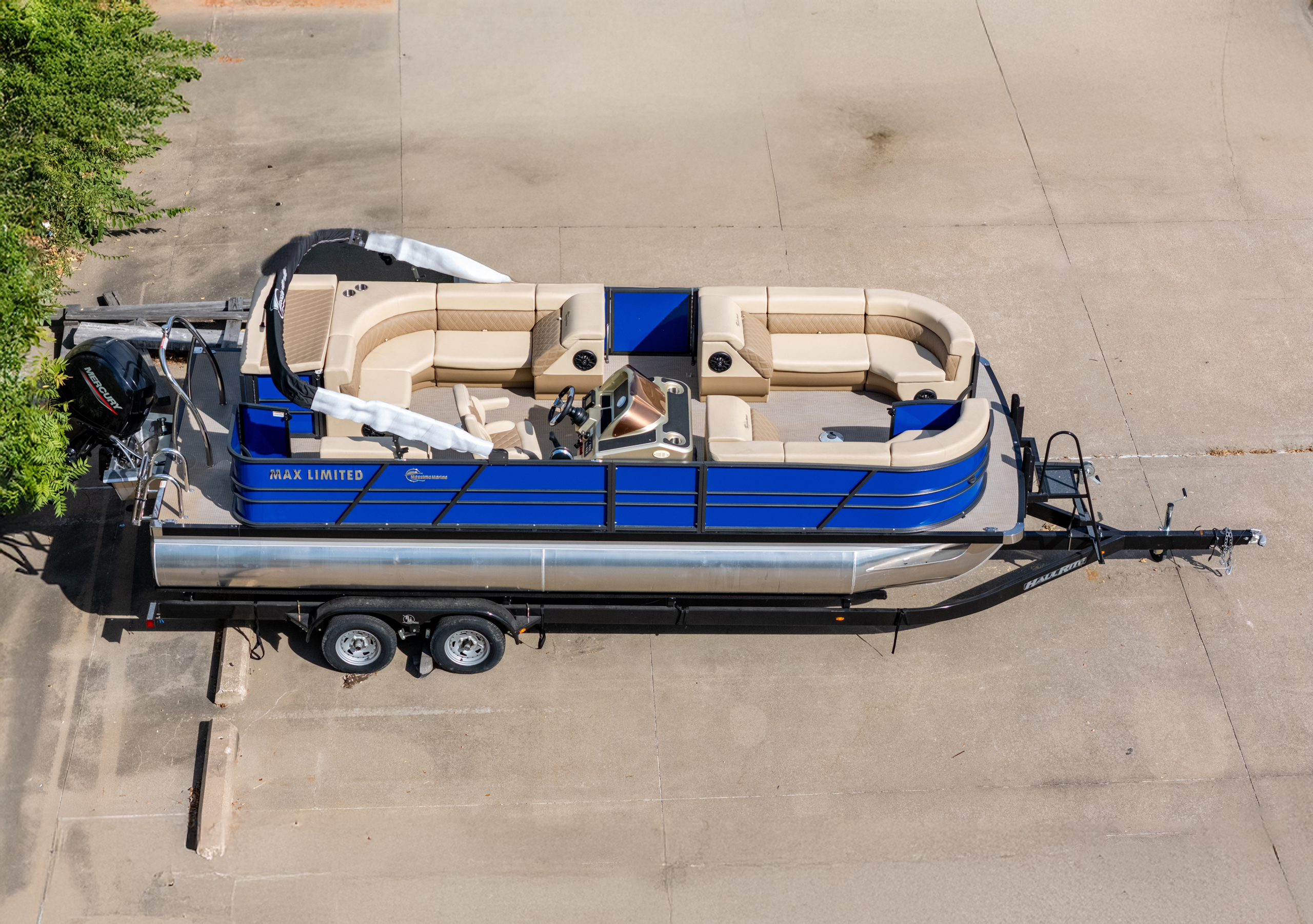 2024 T-24 Max Tritoon - Blue / Tan - 150HP | 20241 - Image 3