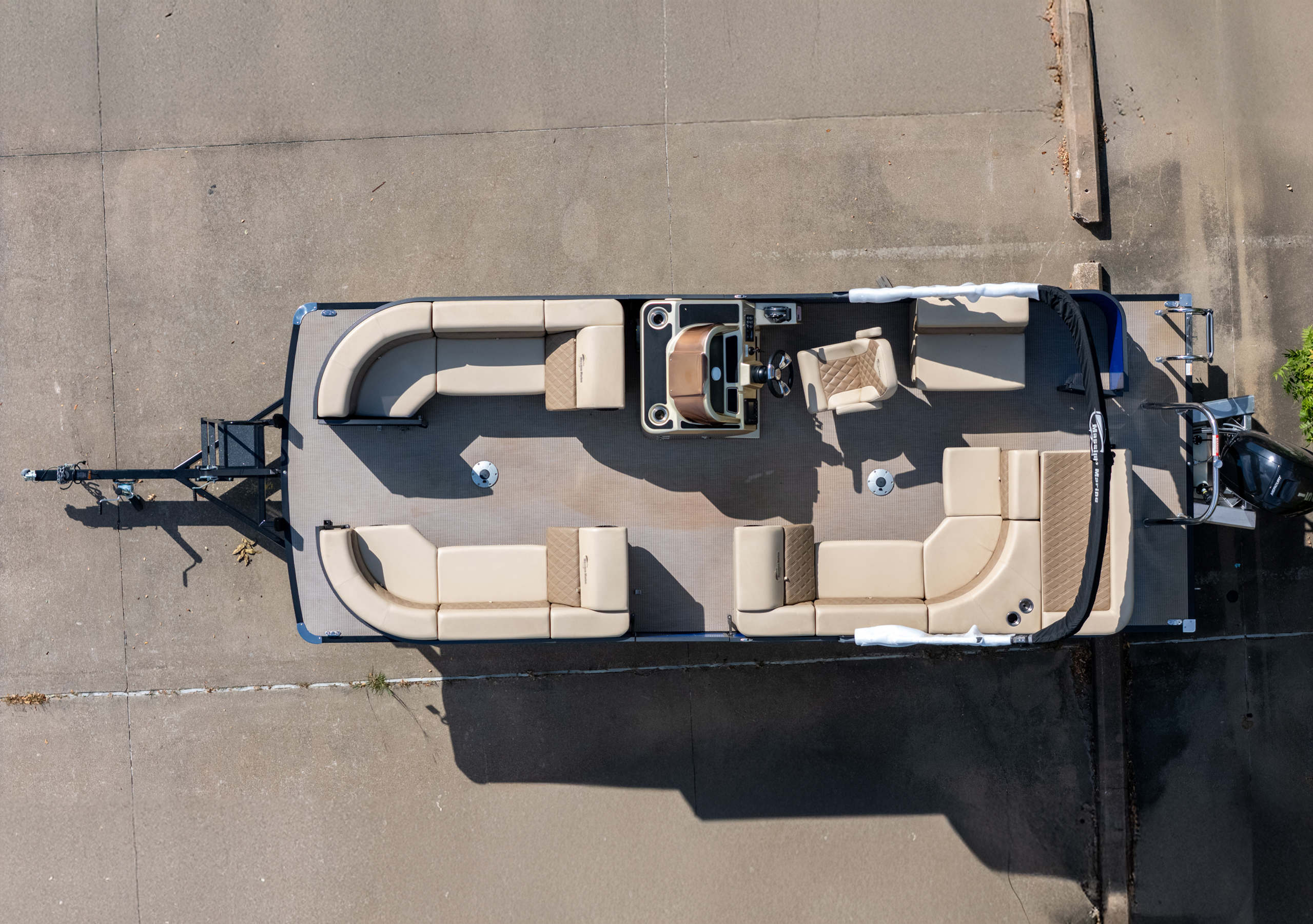 2024 T-24 Max Tritoon - Blue / Tan - 150HP | 20241 - Image 6
