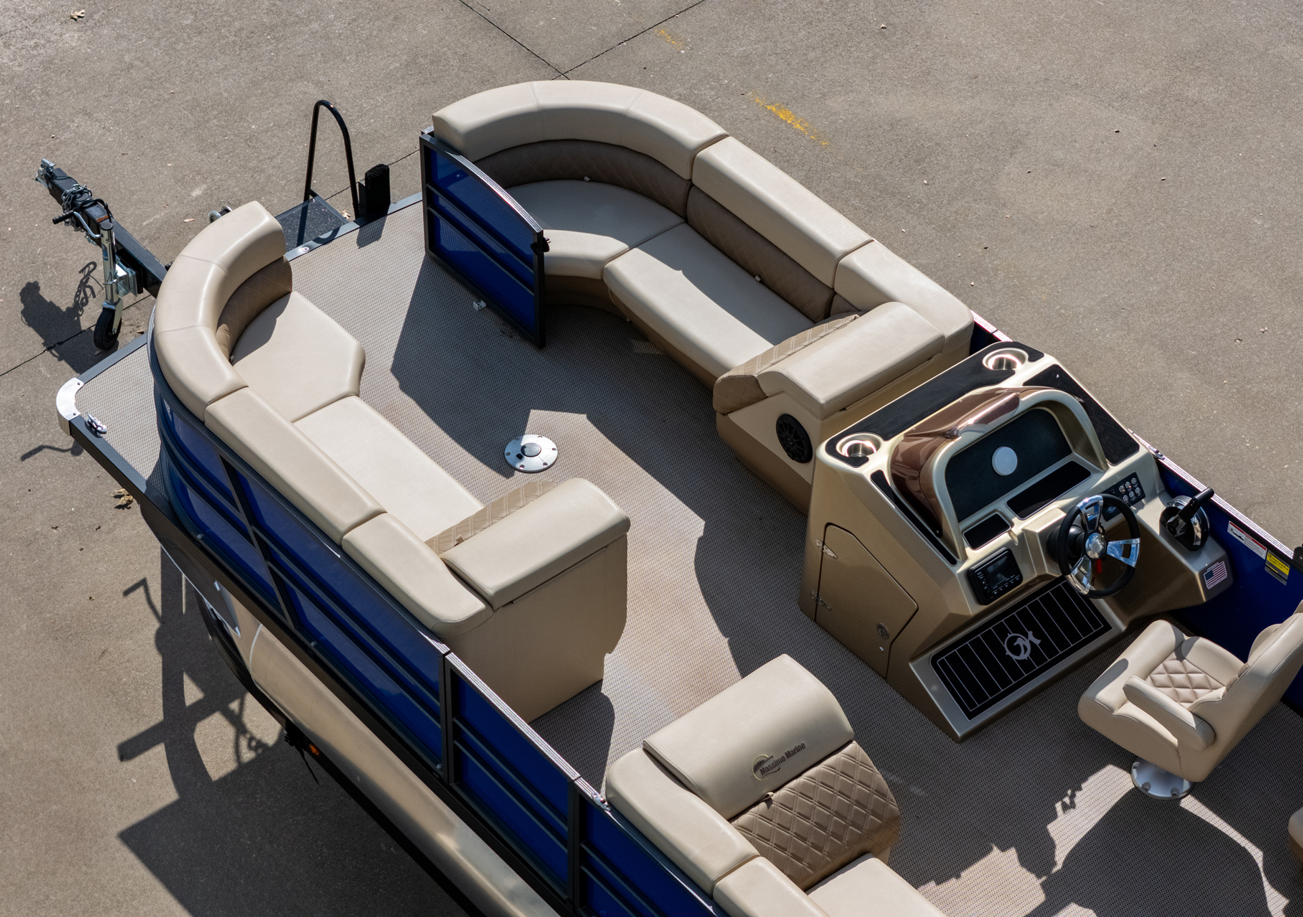 2024 T-24 Max Tritoon - Blue / Tan - 150HP | 20241 - Image 7