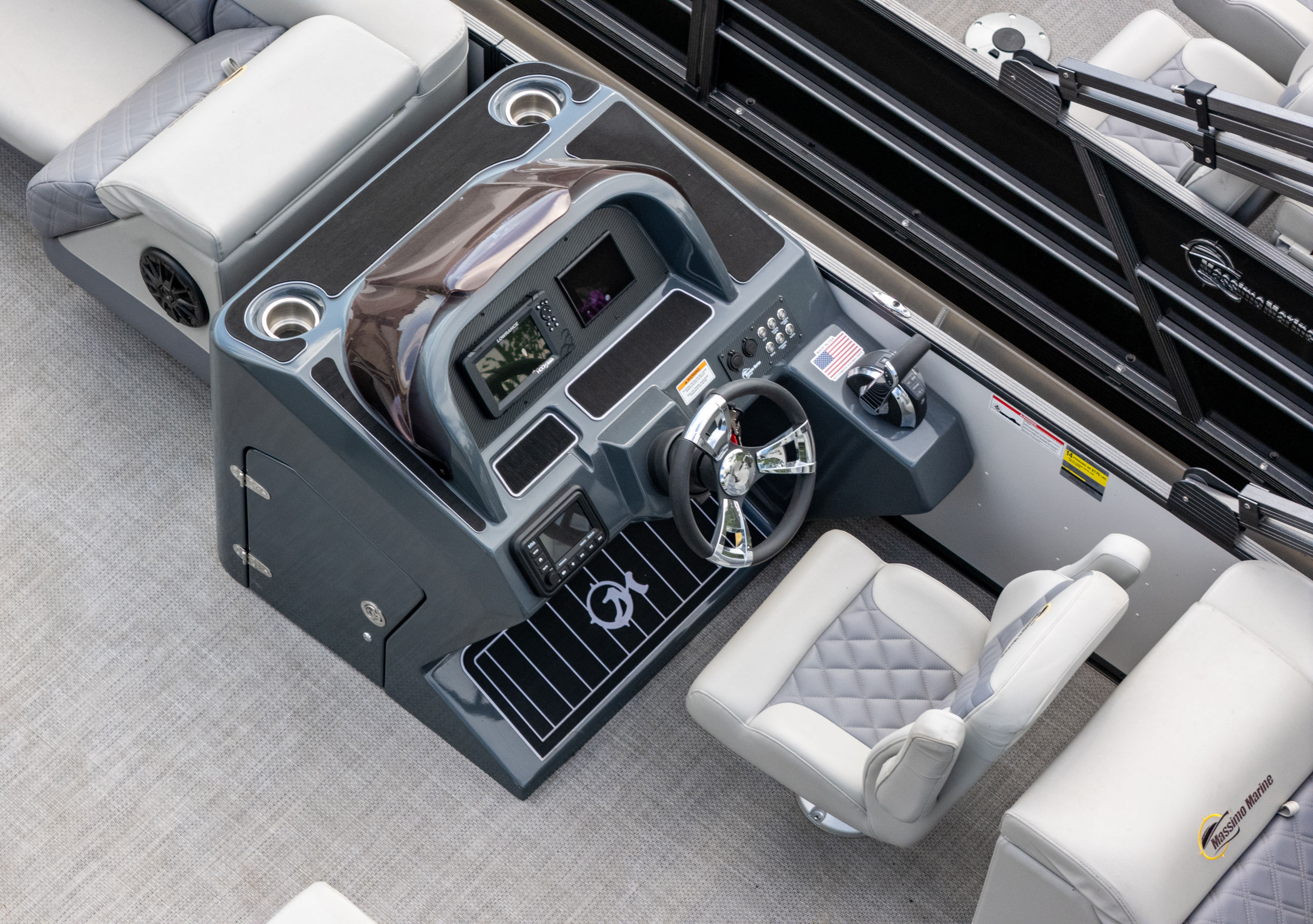 2024 T-24 Quad Tritoon - White / Gray - 250HP | 20245 - Image 7