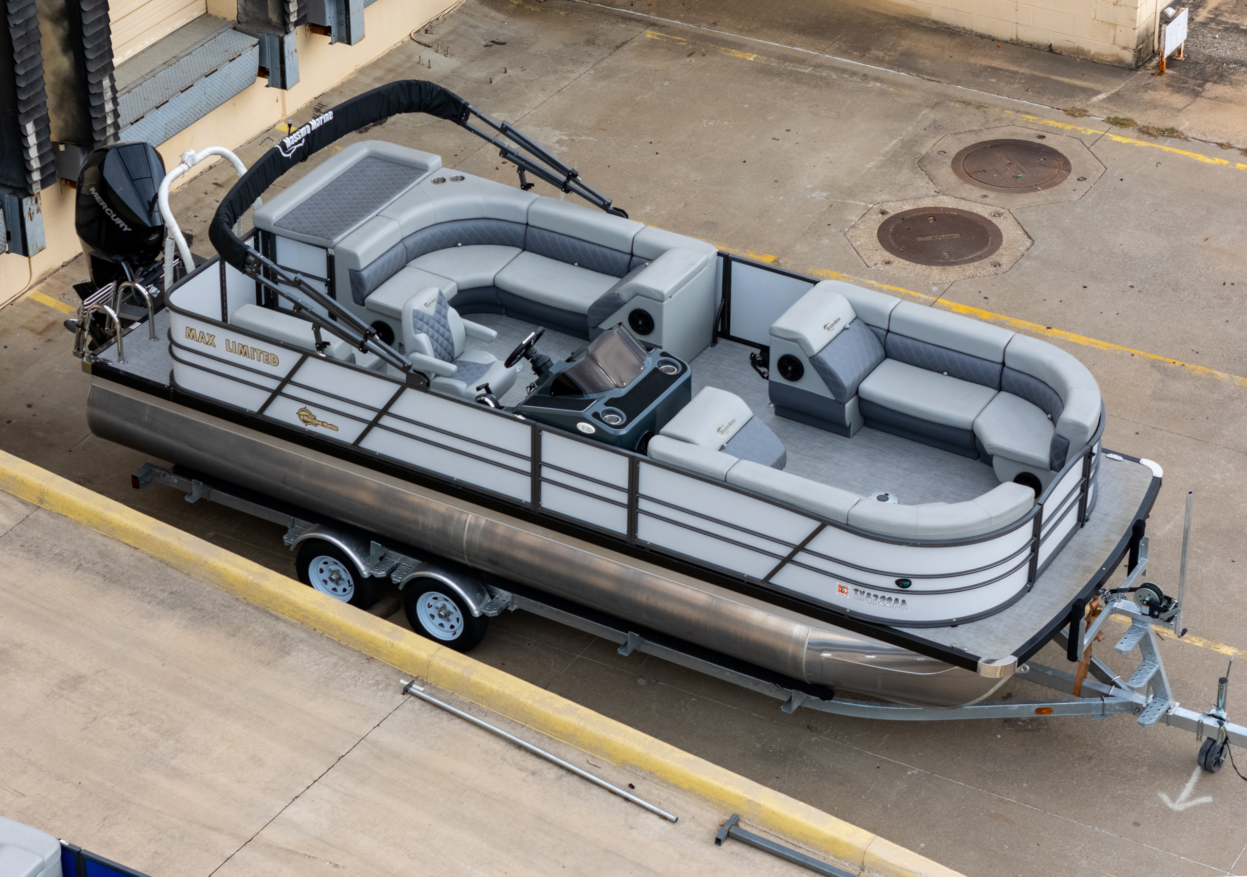 2024 T-24 Max Tritoon - White / Gray - 250HP | 202415